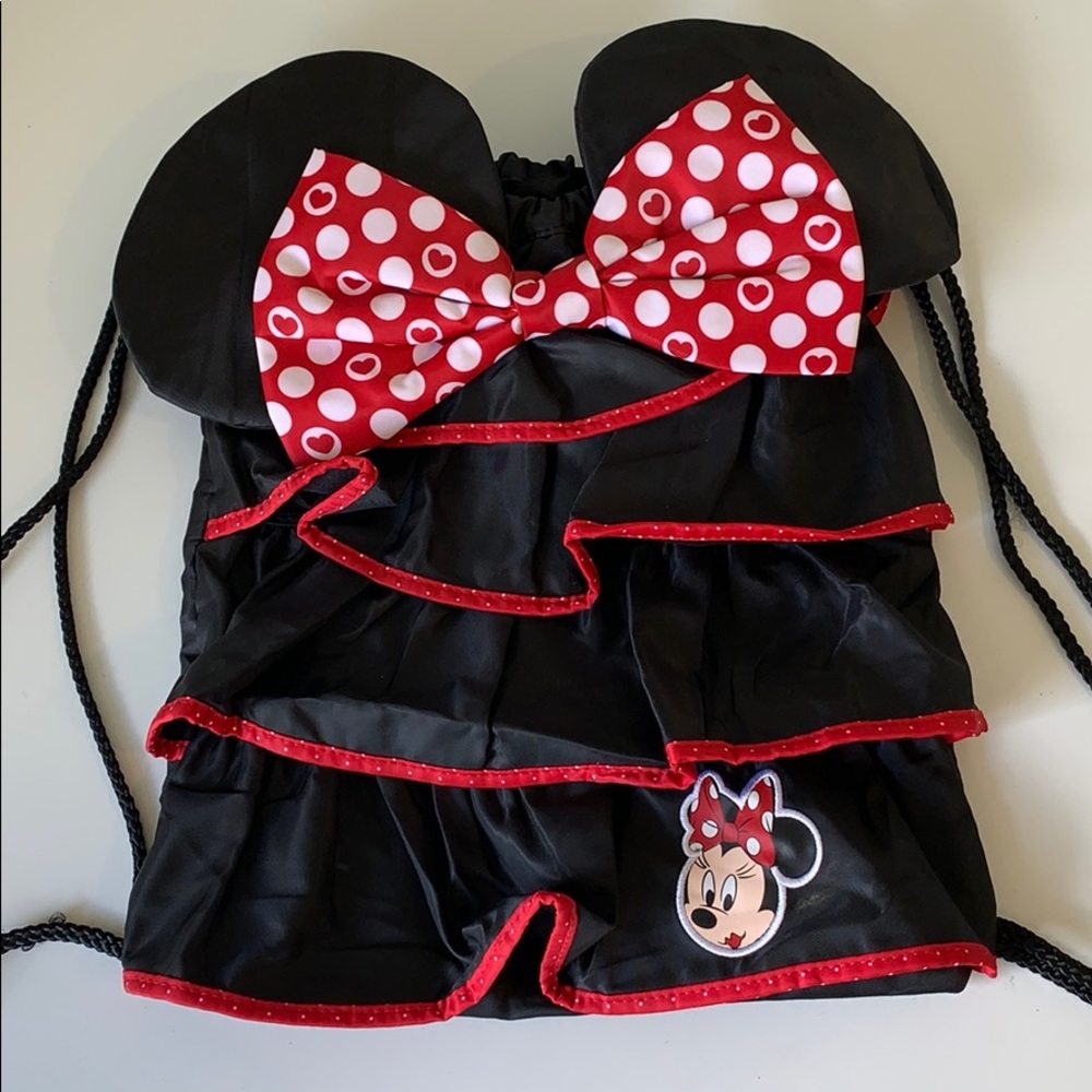 Disney Parks Minnie Mouse Drawstring Backpack